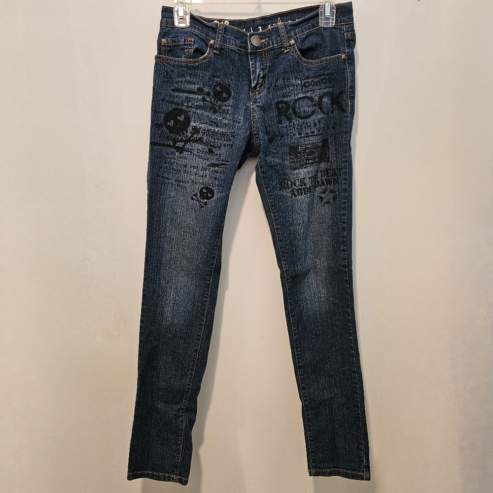 Abbey Dawn By Avril Lavigne Rock N Roll Graphic Designed Jeans